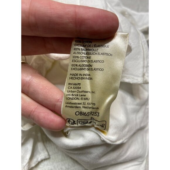 NWT By Anthropologie Strapless Ruffle Ivory Top-sz Large - Picture 10 of 10